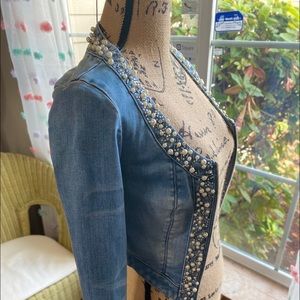 Bebe Pearl Jean Jacket xxxs